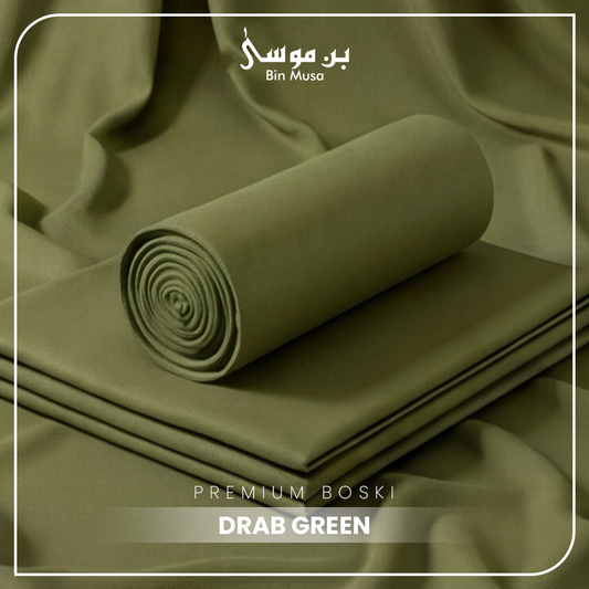 Boski Wash & Wear Drab Green